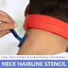 Neckline Template, Silicone Neck Hairline Stencil Haircut Stencil Tool for Shaving DIY Neck Hairline Haircut view 2
