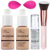 PHOERA Foundation,PHOERA Makeup for Women,PHOERA Matte Liquide Foundation Full Coverage,PHOERA Primer,PHOERA Concealer,Kabuki Makeup Brushes Foundation,2 Makeup Sponge(103 Warm peach+104 Buff Beige) view 1