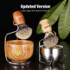 Anbbas Badger Hair Shaving Brush with Wood Handle,Large Soap Bowl,Stainless Steel Shaving Stand and 3.5 oz Natural Shaving Soap Puck Refill for Men view 2