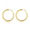 Doubnine Tube Hoop Earrings Gold Lightweight Large Earrings Women Fashion Jewelry (50mm, gold) view 1