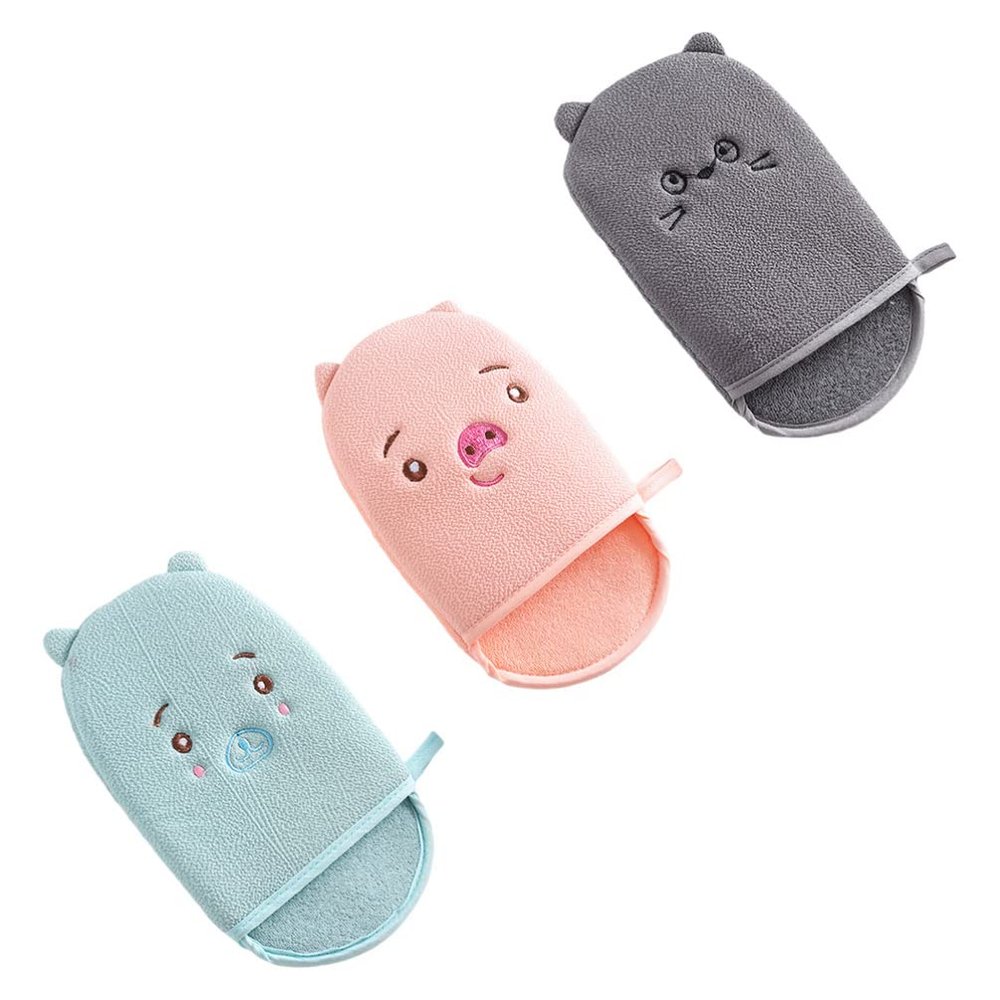 3pcs Bath Towel Gloves Baby Gloves Kid Bath Mitten Bath Towels for Kids Sponges for Bathing Baby Towls Baby Washcloths Muslin Newborn Gloves Cleaning Sponge Body Bath Mittens Fiber