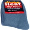 BRUBAKER 2-Pack Heat my Feet Thermal Socks - Warm Feet Socks with Heat Enclosing Insulation Fibers - Size 9-11.5 - Blue view 1