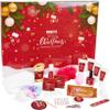 BRUBAKER Cosmetics Beauty Advent Calendar 24 Body Care Products & Spa Accessories - The XXL Wellness Christmas Calendar for Women and Girls - Red view 1