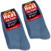 BRUBAKER 2-Pack Heat my Feet Thermal Socks - Warm Feet Socks with Heat Enclosing Insulation Fibers - Size 6.5-8 - Blue view 4