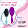 Wet Brush Original Detangler Hair Brush Bundle - Aqua and Purple view 4