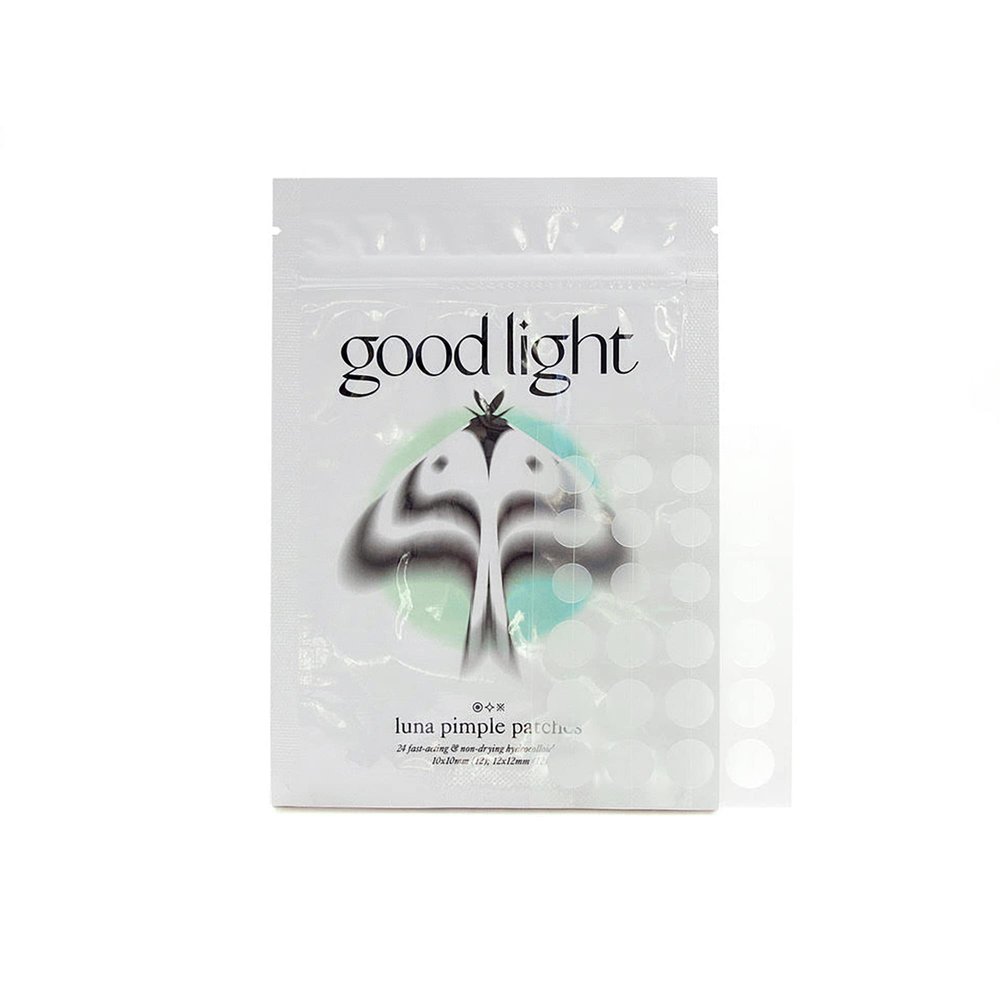 good light Luna Pimple Patches. Fast-Acting, Non-Drying, Vegan Hydrocolloid Acne Patches For Pimples & Breakouts. Shrink Blemishes in Just a Few Hours. 10mm, 12mm Korean Acne Healing Dots (24 Count)
