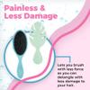 Wet Brush Original Detangler Hair Brush and Go Mini Travel Brush Bundle - Aqua and Green view 4