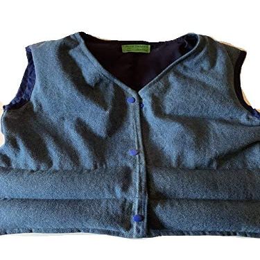 Aunt Sandy's Sewing Weighted Vest, Child Size 7-8, Blue Denim and Cotton with 4 1/2 lbs, Washable