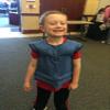 Aunt Sandy's Sewing Weighted Vest, Child Size 7-8, Blue Denim and Cotton with 4 1/2 lbs, Washable view 3