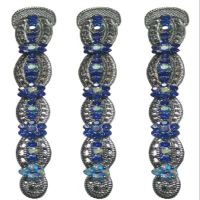 Set of 3 Brand jcgy Alligator Hair Clips. Designed with U Underclip for Thinner Hair Duckbill Beakclips Firm Grip NM86110-3-3blueU