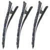 Set of 3 Brand jcgy Alligator Hair Clips. Designed with U Underclip for Thinner Hair Duckbill Beakclips Firm Grip NM86110-3-3blueU view 2