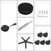 Volowoo Bar Stools,Round Arch Feet Rotation Bar Stool Adjustable Swivel Stool Kitchen Counter Stools Dining Chairs (Black Plastic) view 4
