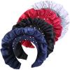 4 Pieces Women's Satin Rhinestone Sleeping Hat Night Sleep Cap Hair Care Salon Makeup Muslim Hijab Head Cover Bonnet Hat view 1