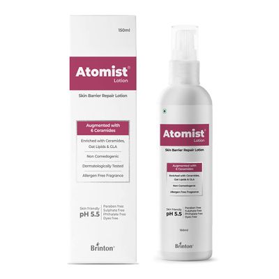 Atomist Skin Barrier Repair Lotion | Enriched with Ceramides, Oat, Lipids, and GLA | Restores & Protects Skin Barrier for Smooth, Hydrated (150gm / 5.02 Oz)