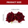 1set Rose Box Pin up Headpieces Hair Jewels for Women Wedding Garland Floral Hair Clips Flower Headdresses Bridal Headpieces for Wedding Rose Garland Fabric Flowers Bride Aldult view 3