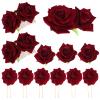 1set Rose Box Pin up Headpieces Hair Jewels for Women Wedding Garland Floral Hair Clips Flower Headdresses Bridal Headpieces for Wedding Rose Garland Fabric Flowers Bride Aldult view 4