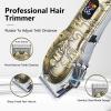 Soonsell Men's Professional Hair Clippers & Trimmer Set with T-Blade, Nose Trimmer, Foil Shaver and LCD Display Display(Bronze view 2