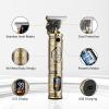Soonsell Men's Professional Hair Clippers & Trimmer Set with T-Blade, Nose Trimmer, Foil Shaver and LCD Display Display(Bronze view 3