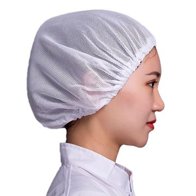 3PCS Mesh Sleep Caps for Women Sleeping Hair Nets Wraps Head Covers Mesh Bonnet Night Cap for Curly Frizzy Hair Protection White