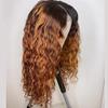 1b/30 Colored Human Hair Wigs Brown Remy Water Wave 4x4 Lace Closure Human Hair Wigs Virgin Brazilian Ombre Wigs Long 24inch 180 Density Full Lace Wigs view 3