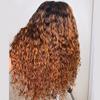 1b/30 Colored Human Hair Wigs Brown Remy Water Wave 4x4 Lace Closure Human Hair Wigs Virgin Brazilian Ombre Wigs Long 24inch 180 Density Full Lace Wigs view 4
