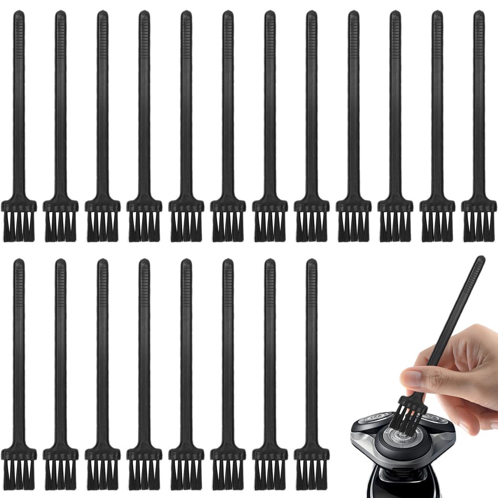 20 Pcs Electric Shaver Cleaning Brushes, Razors Brush Set, Trimmer Cleaner Brush with Long Handle for Computer Keyboard Shaver Appliance and More