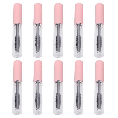 10PCS 5ml Empty Mascara Tube, Portable Refillable Clear Eyelashes Mascara Cosmetic Container Bottle with Eyelash Wand for Eyelash Growth Oil and More