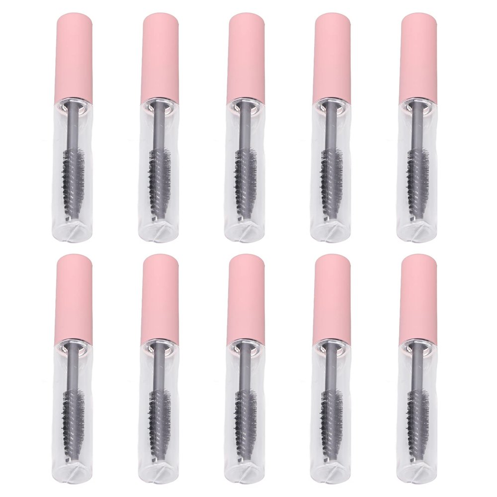 10PCS 5ml Empty Mascara Tube, Portable Refillable Clear Eyelashes Mascara Cosmetic Container Bottle with Eyelash Wand for Eyelash Growth Oil and More