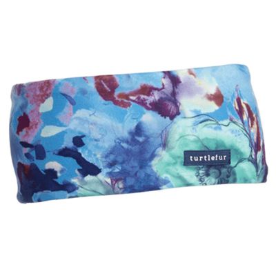 Turtle Fur I'm with The Band Reversible Wide Headband, Sports Running Hairband, Water Color Daydream