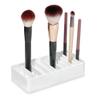 iDesign The Sarah Tanno Collection Silicone Cosmetic and Makeup Brush Holder with Multi-Sized Slots, White view 1