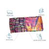 Turtle Fur I'm with The Band Reversible Wide Headband, Sports Running Hairband, Rainbow Sprinkles view 2