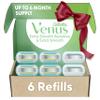 Gillette Venus Womens Razor Blade Refills, Venus Extra Smooth 4 Count and Venus Deluxe Smooth Sensitive 2 Count, 6 Total Refills, Holiday Gifts for Women view 1