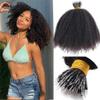 Nano Ring I Tip Human Hair Extension Afro Kinky Curly Nano Ring Hair Extension Micro Beads Small Curly Microlinks Hair Extension 100g 100strands (10inch 100strands, #4(Dark Brown)) view 1