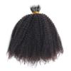 Nano Ring I Tip Human Hair Extension Afro Kinky Curly Nano Ring Hair Extension Micro Beads Small Curly Microlinks Hair Extension 100g 100strands (10inch 100strands, #4(Dark Brown)) view 2