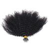 Nano Ring I Tip Human Hair Extension Afro Kinky Curly Nano Ring Hair Extension Micro Beads Small Curly Microlinks Hair Extension 100g 100strands (10inch 100strands, #4(Dark Brown)) view 3