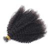 Nano Ring I Tip Human Hair Extension Afro Kinky Curly Nano Ring Hair Extension Micro Beads Small Curly Microlinks Hair Extension 100g 100strands (10inch 100strands, #4(Dark Brown)) view 4