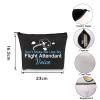 VAMSII Funny Pilot Flight Attendant Gifts Don't Make Me Use My Flight Attendant Voice Makeup Bag Gifts for Stewardess Flight Crew (Flight Attendant) view 2