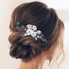 EARENT Navy Blue Wedding Hair Accessories Flower Hair Combs for Women view 1