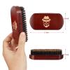 Beard Brush, 100% Boar Bristle Natural Black Walnut Wood Beard Comb Hair Mustache Shaving Brush Facial Hair Brush view 3