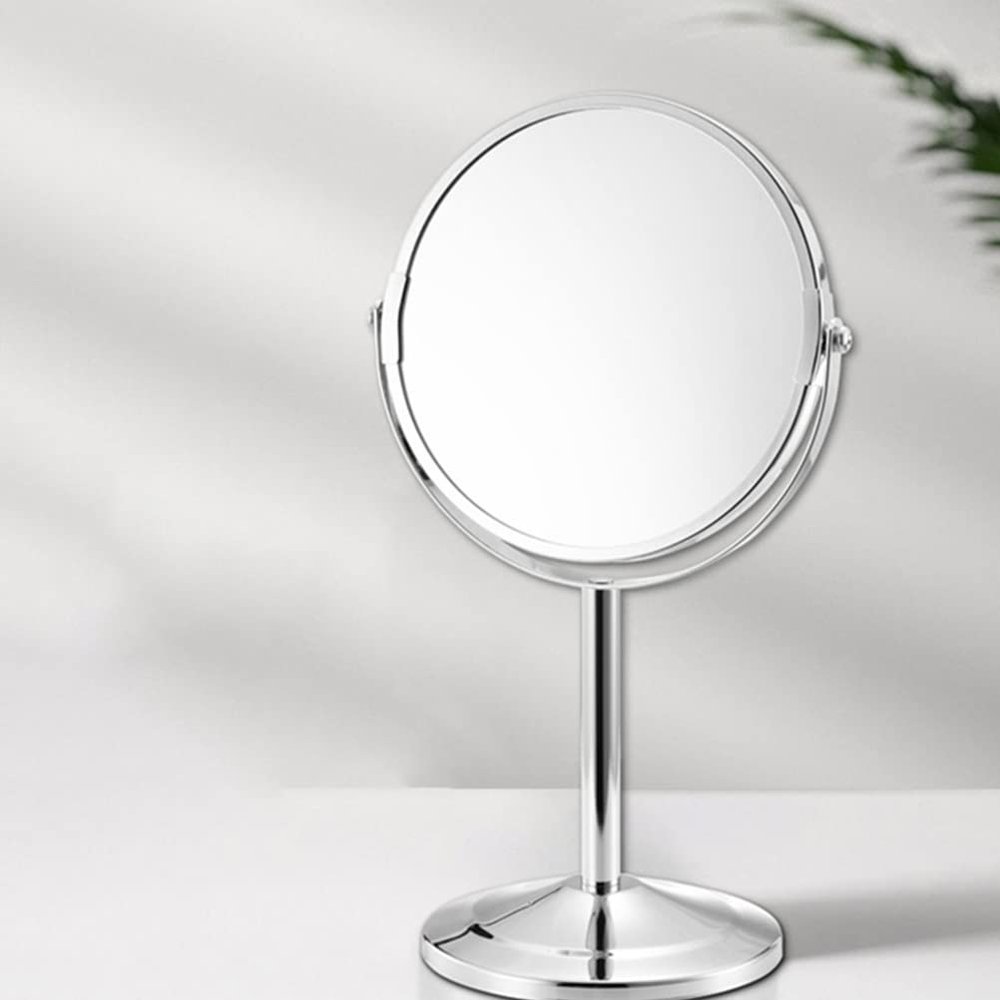 10X Magnifying Makeup Mirror with 360 Degree Rotation, Desktop Double Sided Vanity Mirror Simple Magnifying Glass Circular Mirror Dormitory Vanity Mirror