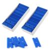 Zorveiio 200 Pcs Plastic Razor Blades Plastic Scraper Blades Double Edge Razor Blade for Removing Labels Stickers Gasket Decals on Glass Car Window - Blue view 1