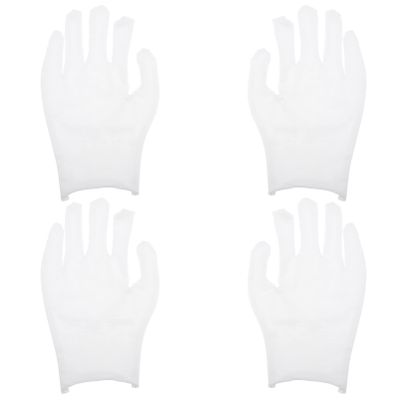 Beaupretty 12 Pairs White Cotton Gloves for Women Men Dry Hands Moisturizing Serving Archival Cleaning Jewelry Silver Inspection
