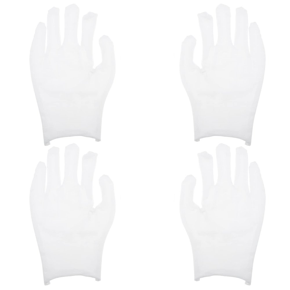 Beaupretty 12 Pairs White Cotton Gloves for Women Men Dry Hands Moisturizing Serving Archival Cleaning Jewelry Silver Inspection