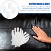 Beaupretty 12 Pairs White Cotton Gloves for Women Men Dry Hands Moisturizing Serving Archival Cleaning Jewelry Silver Inspection view 4