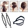 6PCS Black Plastic Bun Maker Double Hook Hair Styling Hairpins Curler Donut Bun Shaper Hair Twist Braiding Tool Hairdressing Accessories view 3