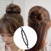 6PCS Black Plastic Bun Maker Double Hook Hair Styling Hairpins Curler Donut Bun Shaper Hair Twist Braiding Tool Hairdressing Accessories view 4