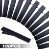 100pcs Metal Alligator Hair Clips Flat Top with Teeth Single Prong Hairpins Sectioning Hairdressing Salon Clips for Women Girls Hairbow DIY Art Craft Projects, Black view 2
