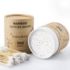 Bamboo Cotton Swabs 400 Count - Spiral&Round Double qTips Cotton Swabs, Organic Wooden Cotton Buds for Ears, Natural Bamboo Ear Sticks Q Tips for Cleaning, Makeup, Travel view 1