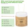 Bamboo Cotton Swabs 400 Count - Spiral&Round Double qTips Cotton Swabs, Organic Wooden Cotton Buds for Ears, Natural Bamboo Ear Sticks Q Tips for Cleaning, Makeup, Travel view 3