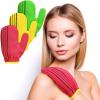 3 Pieces Korean Exfoliating Mitt Exfoliating Washcloth Korean Body Scrub Mitt Italy Face Shower Cloth Asian Bath Massage Mitts for Women and Men Wash Skin Deep Cleaning, Red, Green, Yellow view 1
